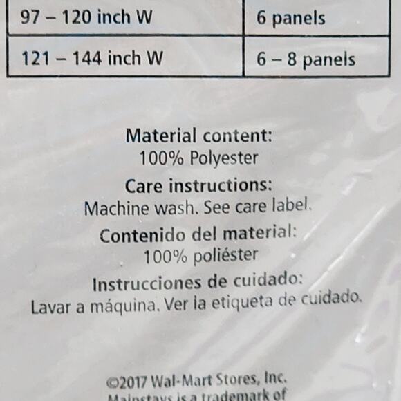 Mainstays 63-Inch x2 Fresh Ivory Sheer Rod Pocket Panel Curtains 59"Wx63"L NIP - Picture 5 of 5